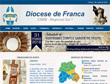 Tablet Screenshot of diocesefranca.org.br